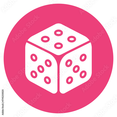 Dice icon vector image. Can be used for Casino.