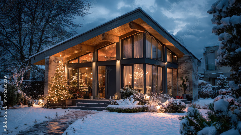 Fototapeta premium Chilly night in a cozy home