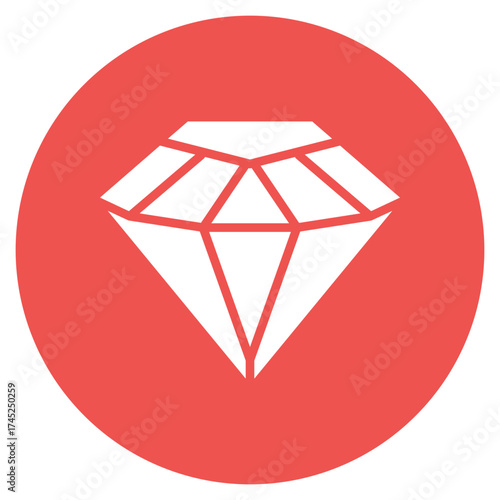Gemstone icon vector image. Can be used for Casino.