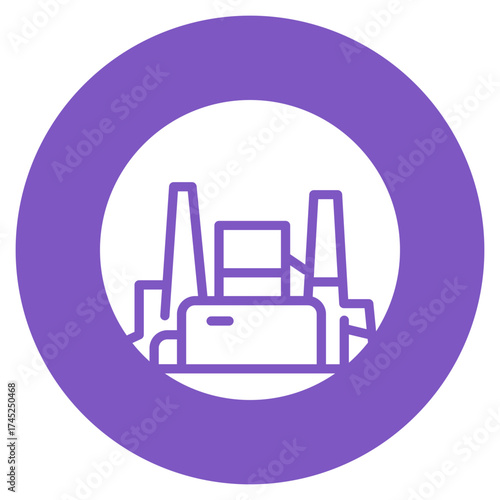 Blast Furnace icon vector image. Can be used for Mettalurgy.