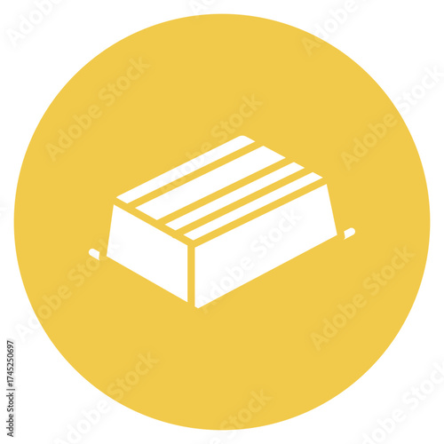 Ingot icon vector image. Can be used for Mettalurgy.