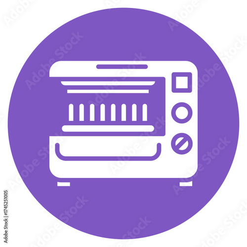 Withdrawal Starightening Machine icon vector image. Can be used for Mettalurgy.