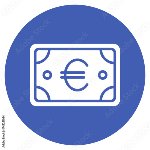 Euro Bill icon vector image. Can be used for Trading.