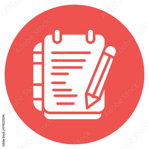 Notes icon vector image. Can be used for Trading.