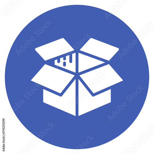 Open Package icon vector image. Can be used for Trading.