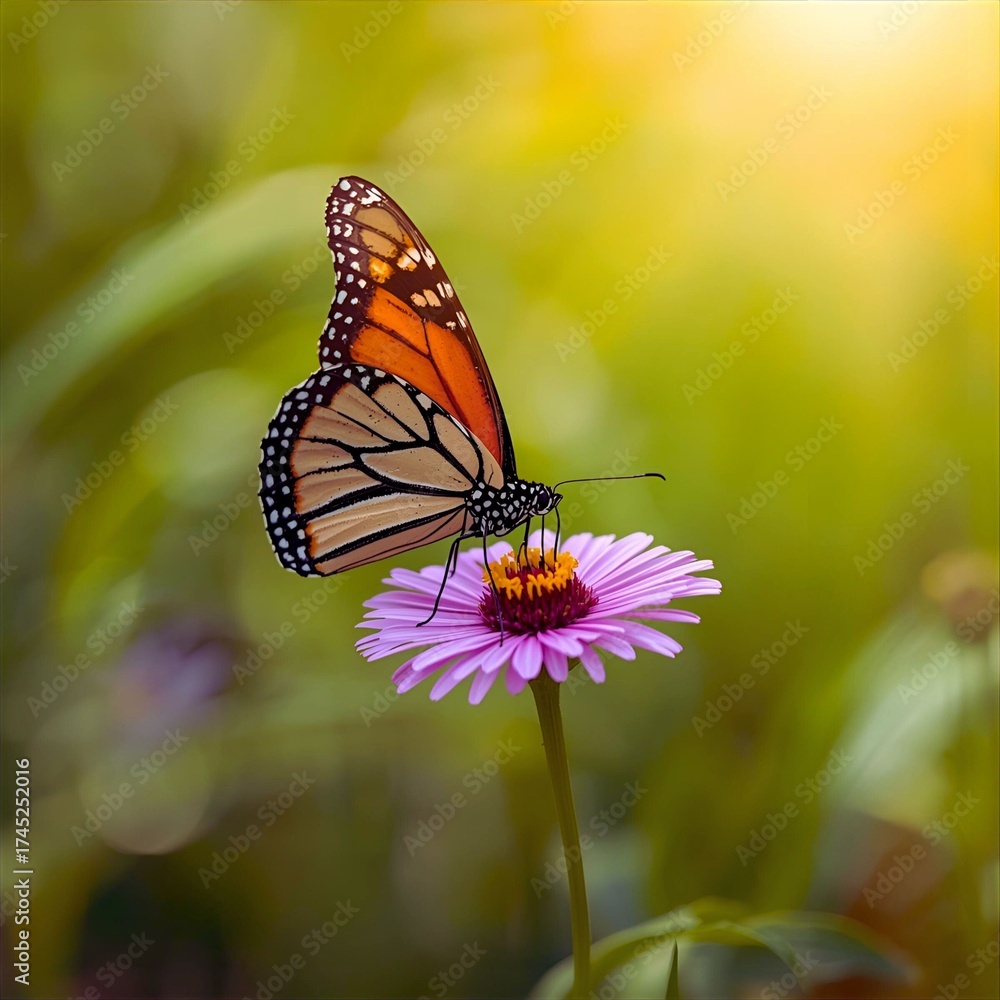 Obraz premium butterfly on flower