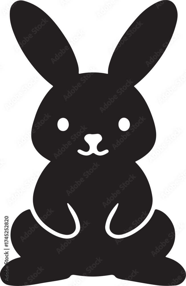 Obraz premium black and white rabbit