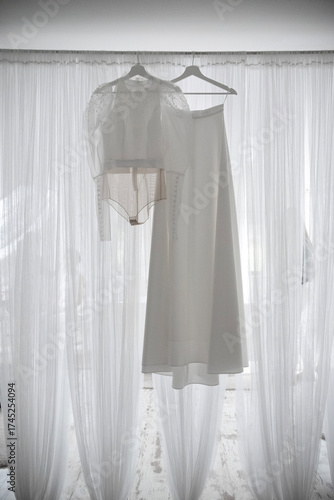 Wedding dress in highlight