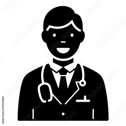 Smiling male doctor wearing a stethoscope with professional attire for International Doctor's Day  
