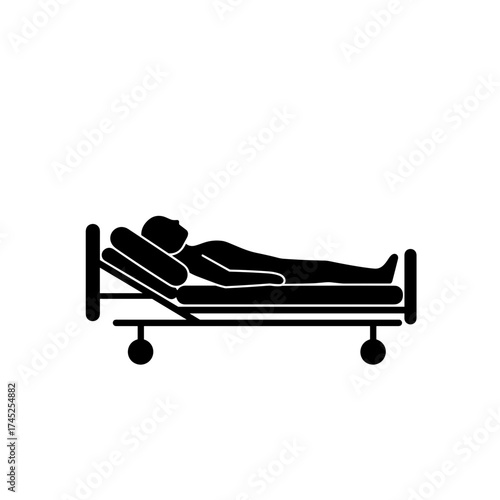 Patient lying on hospital bed representing International Doctor's Day  