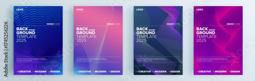 Modern abstract covers set, minimal covers design. Colorful geometric background, vector illustration.