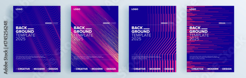Modern abstract covers set, minimal covers design. Colorful geometric background, vector illustration.