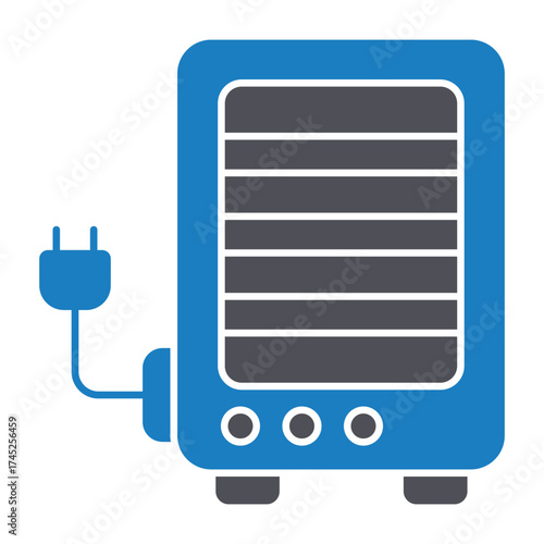 Electric heater Vector icon which can easily modify or edit