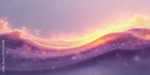 Abstract space and light background with colorful sky and clouds