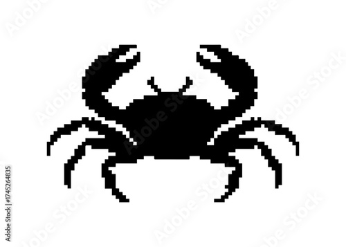 Wallpaper Mural Pixel art crab silhouette. retro digital art. Torontodigital.ca
