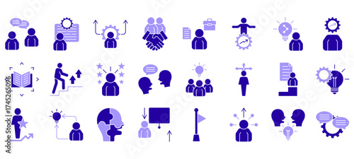 Set of Mentoring Icons or symbols Vector fully editable file.