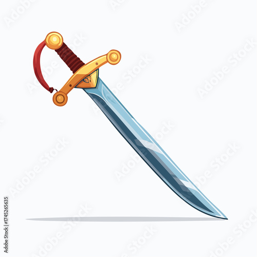 Pirate sword with golden hilt