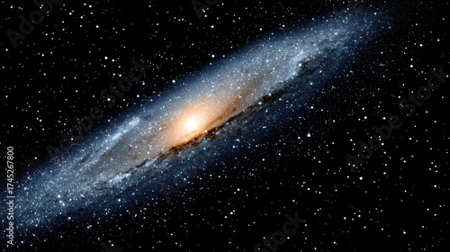 Stunning spiral galaxy illuminating the vast universe