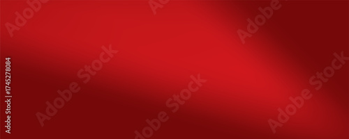Abstract red gradient background, light and shadow on the backdrop with dimensions, hot tone wall with intense color, horizontal wallpaper.
