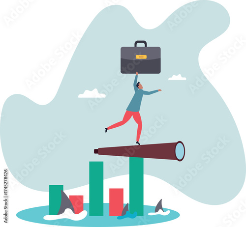 Risk management for investment or stock trading, crypto currency or economic, market volatility or uncertainty challenge,about a man and his life.