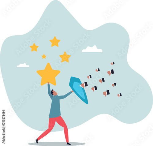 Protect brand reputation, trust or manage negative customer review, feedback or engagement, marketing solution, strategy.about a man and his life.