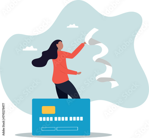Credit card debt problem, overspend or shopping trouble,about a man and his life.