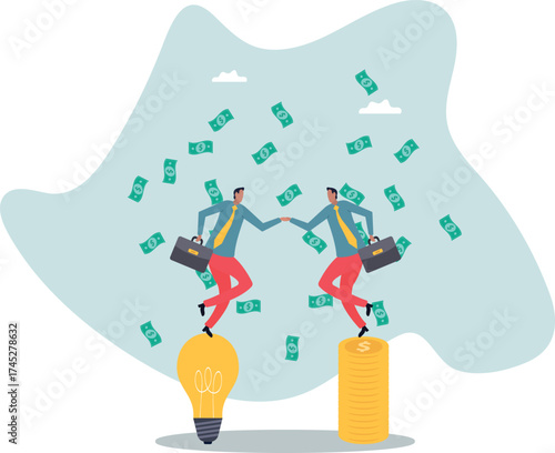 Idea pitching, fund raising and venture capital, selling business or merger agreement.about a man and his life.