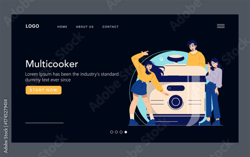 Interactive Multicooker Webpage Design with People