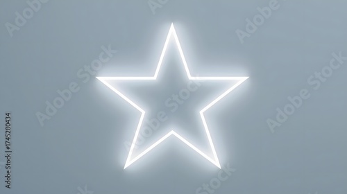 Shining Star Icon: The illuminated form of a singular, five-pointed star, radiating with bright light against a smooth, monochromatic background.