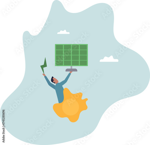 Solar energy, an environmentally friendly and alternative source.
