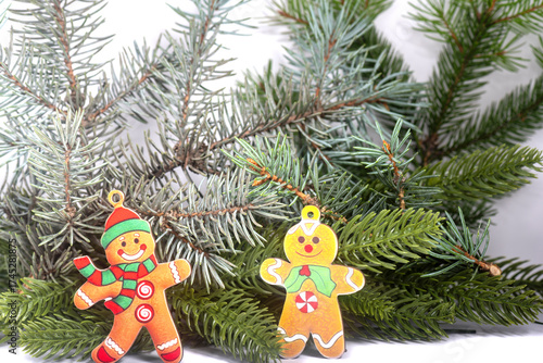 Christmas landscape with gifts and snow. Merry christmas and happy new year . Christmas celebration holiday background