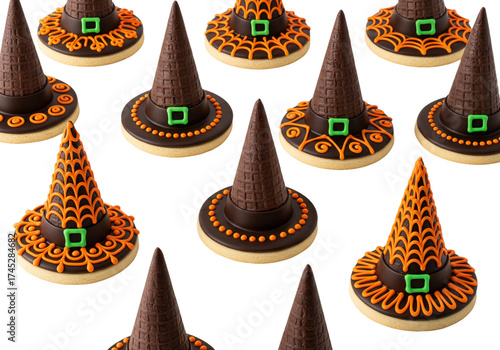Festive Halloween Witch Hat Cookies - Sweet & Spooky Holiday Treats