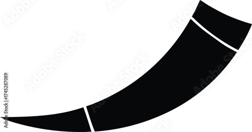 medieval horn for battle call silhouette vector icon