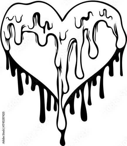 heart with slime texture