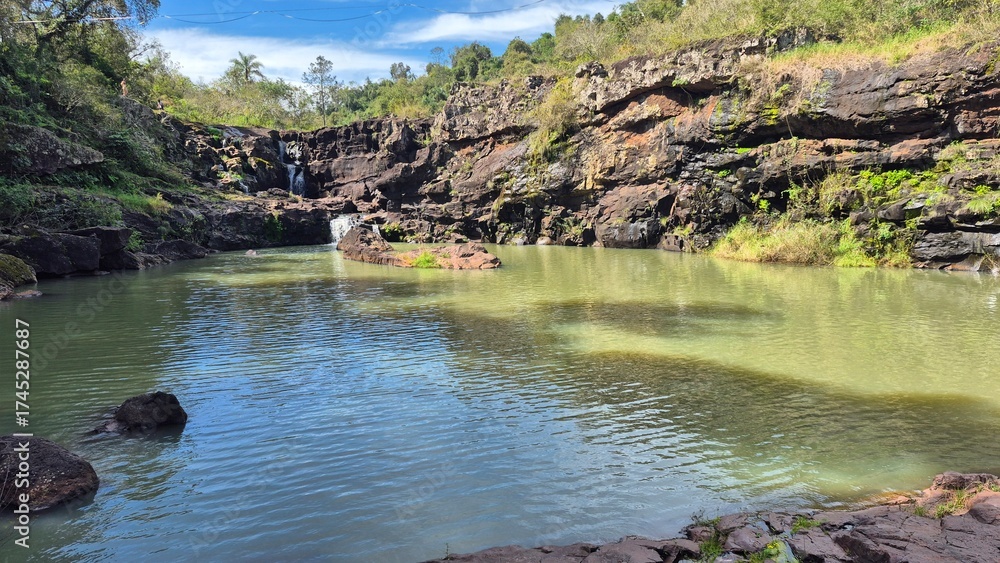 Fototapeta premium Waterfalls and rivers in the Amazon rainforest 