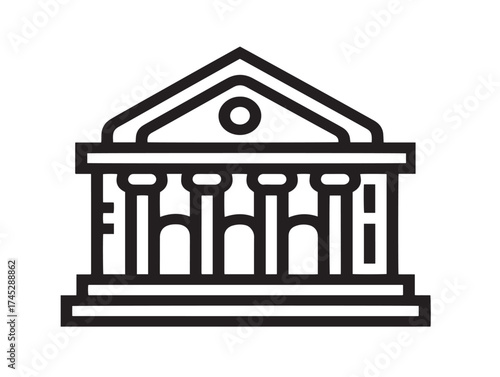 Buenos Aires icon 2D vector line art in a clean minimalist Argentina symbol