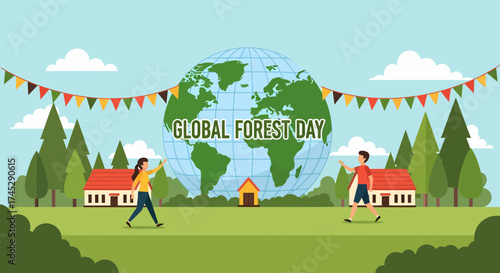 Celebrating Global Forest Day With Joyful Children And A Green Earth