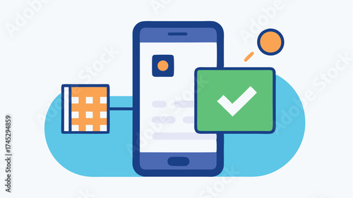A concept of mobile payments showing a mobile device scanning a QR code with a transaction confirmation appearing on screen.