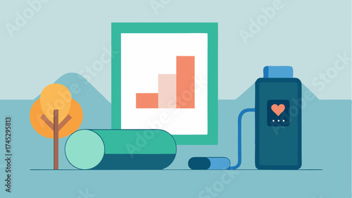 A fitness tracker displaying heart rate data positioned next to a yoga mat and foam roller set in a cozy home workout environment.