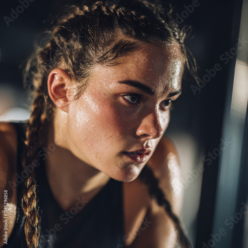 Wallpaper Mural Focused determined athlete. High quality photo Torontodigital.ca