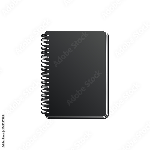 Black Spiral Bound Notebook Journal or Memo Pad for Notes and Ideas