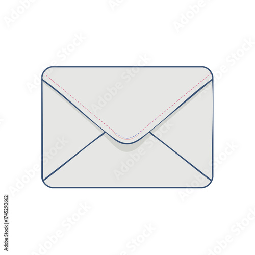 Simple White Envelope Mail Communication Illustration Graphic Design