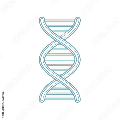 Illustration of a DNA structure symbol representing genetics and biology