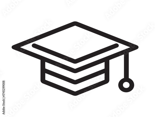 ELearning icon 2D vector line art for online education and digital courses
