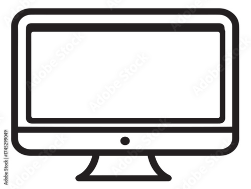 ELearning icon 2D vector line art for educational technology and study