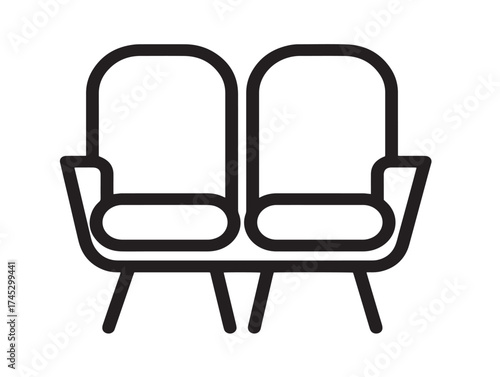 Entertainment icon 2D vector line art for party games and celebrations