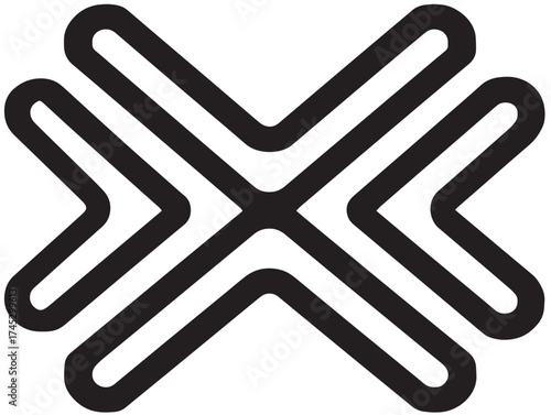 Event icon 2D vector line art for special occasion and function themes