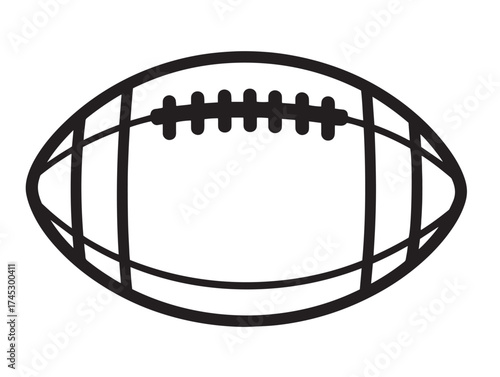 Football icon 2D vector line art for championship match and competition