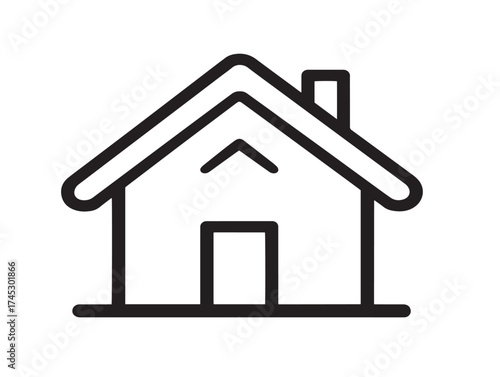 Home and living icon 2D vector line art for comfortable lifestyle and furniture
