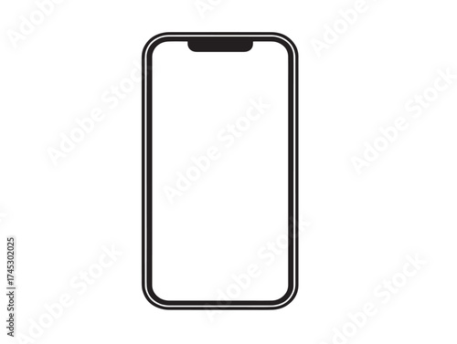 Home screen icon 2D vector line art for digital display and technology